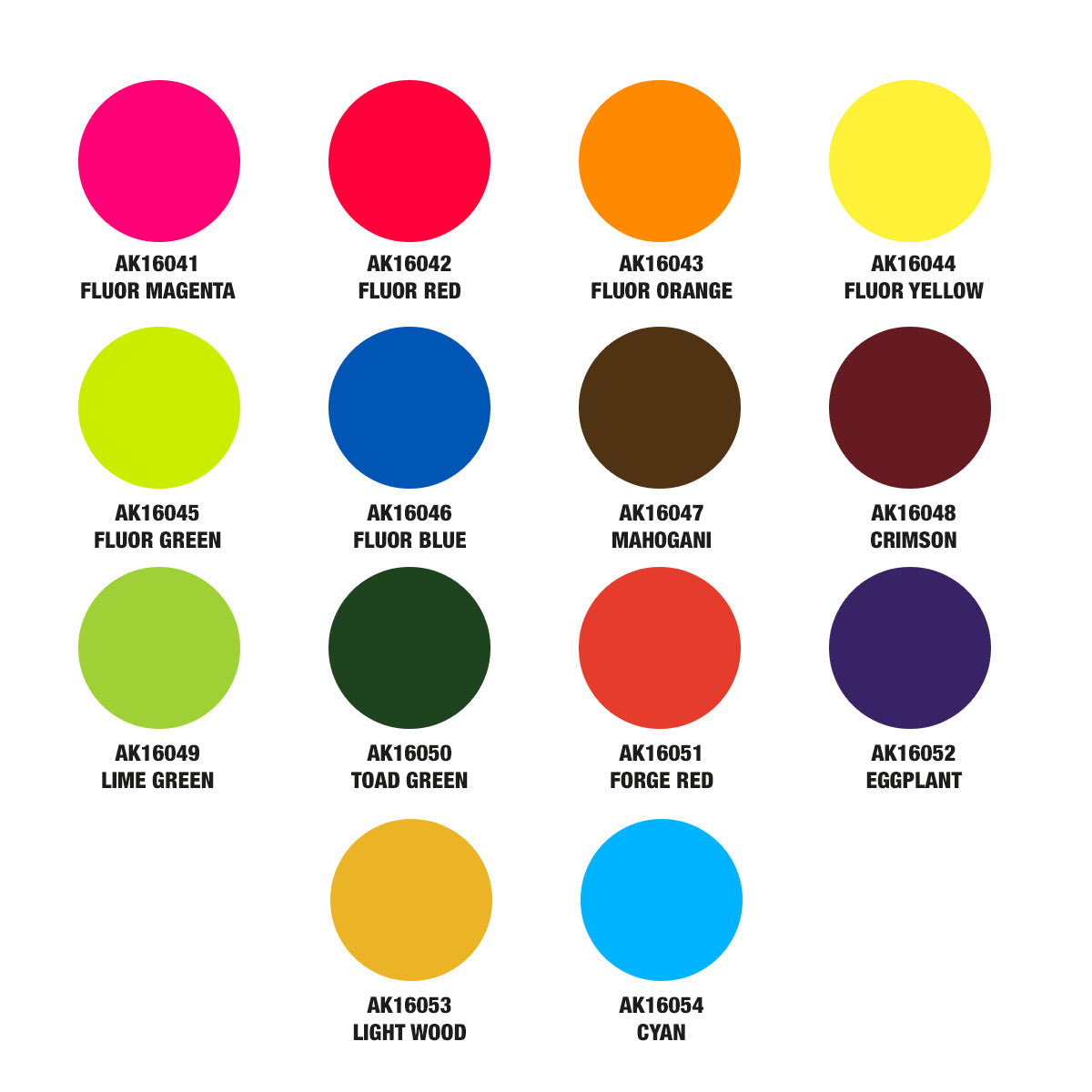 AK Interactive The Inks – Acrylic Ink Full Range 28 x 30ml (AK16055)
