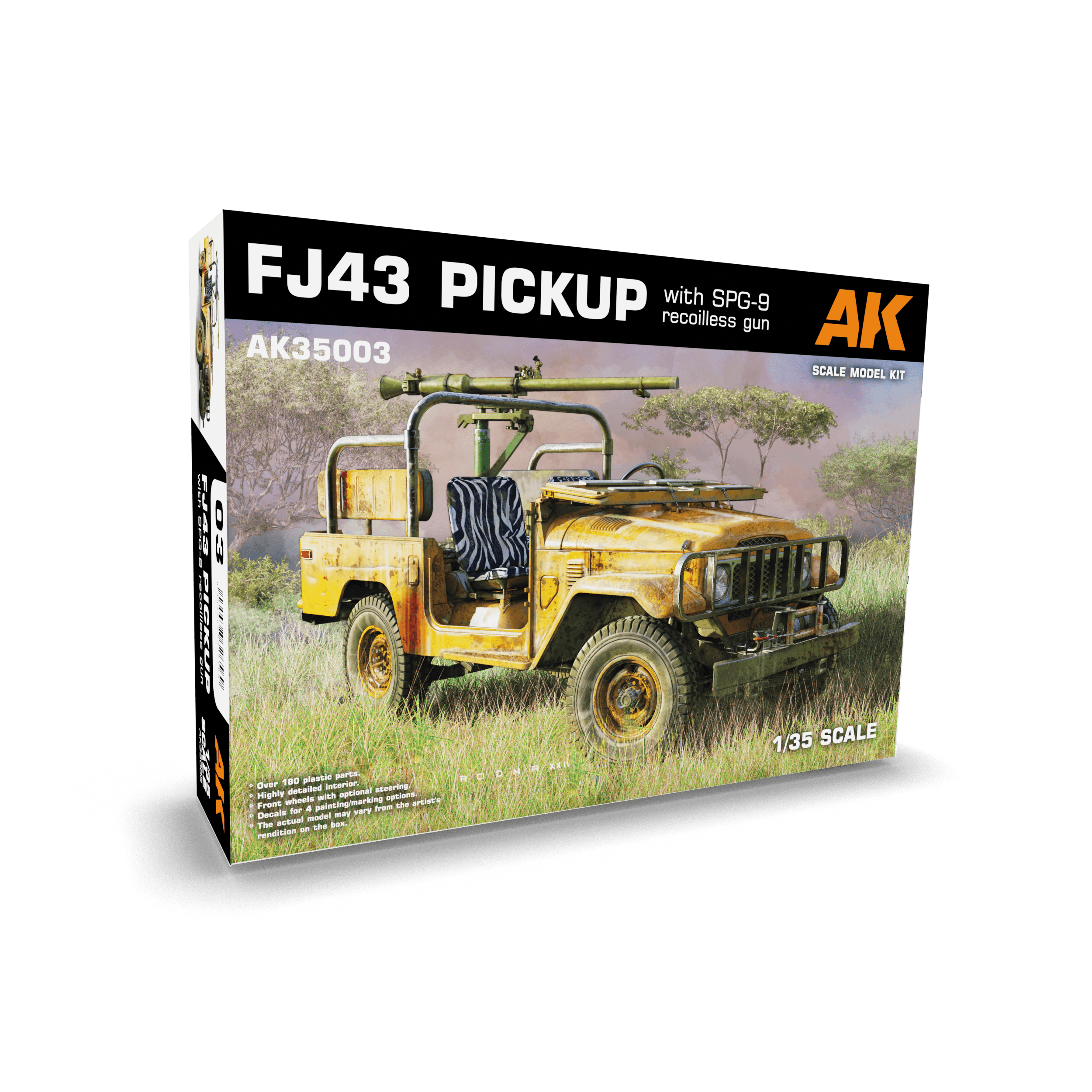 AK Interactive FJ43 Pickup With SPG-9 Recoiless Gun 1/35 AK35003 - Hobby Heaven