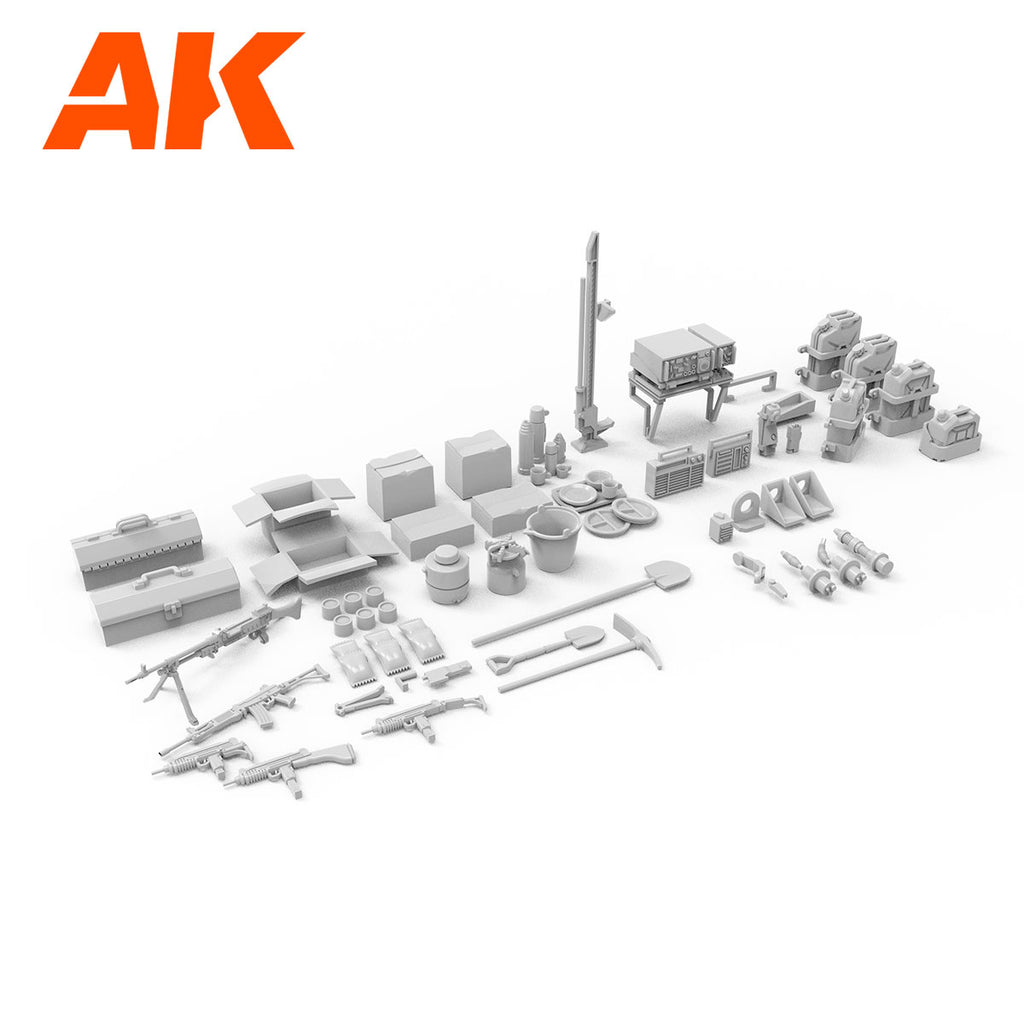 AK Interactive IDF Accessories 1/35 AK35006 Israeli Army Stowage Weapons Diorama