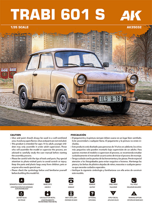 AK Interactive Trabant 601 S 1/35 – Plastic Model Kit (AK35032)