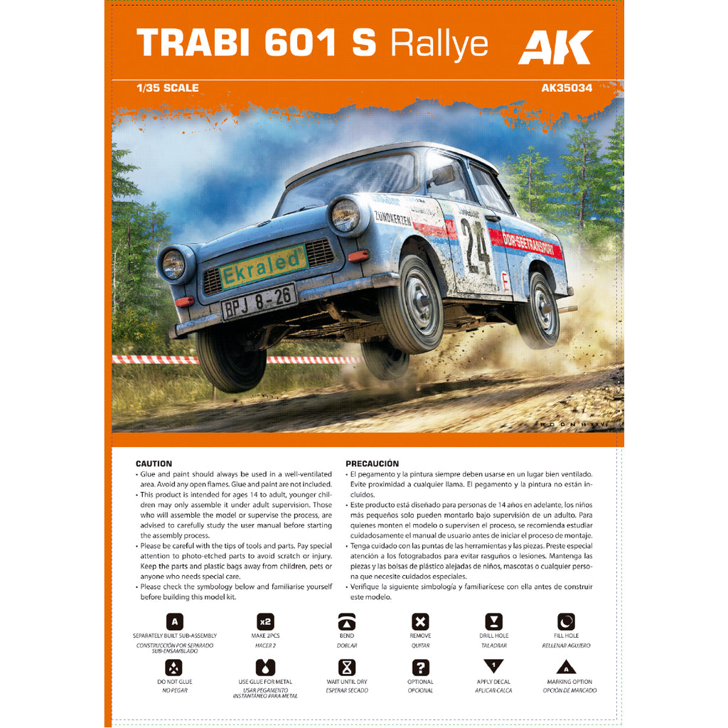 AK Interactive Trabant 601 S Rallye 1/35 – Plastic Model Kit (AK35034)