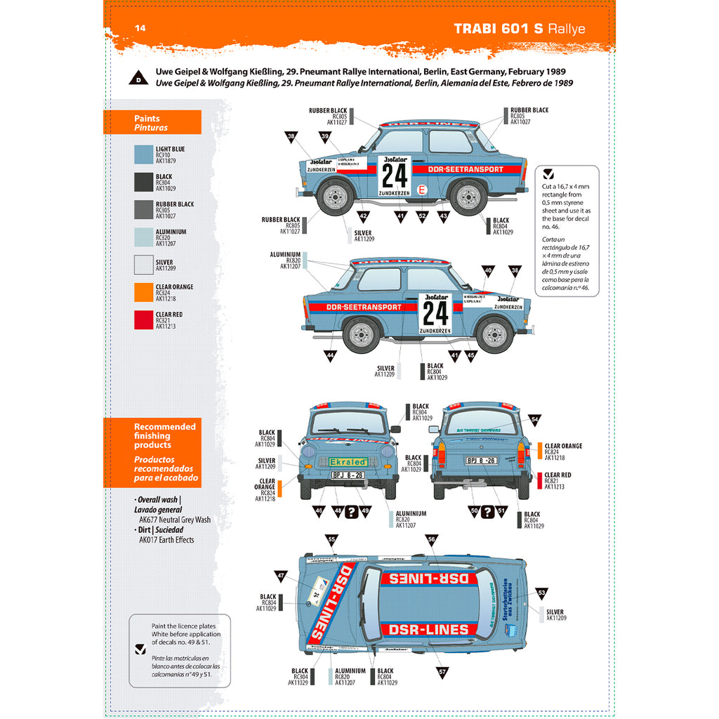 AK Interactive Trabant 601 S Rallye 1/35 – Plastic Model Kit (AK35034)
