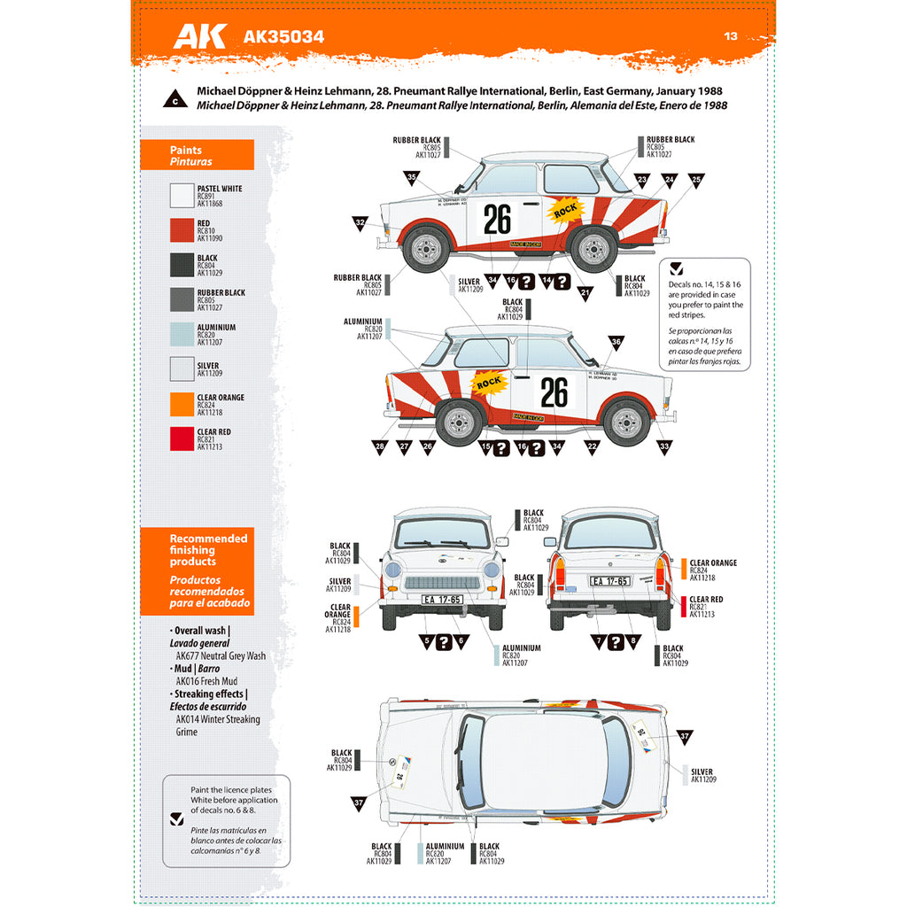 AK Interactive Trabant 601 S Rallye 1/35 – Plastic Model Kit (AK35034)