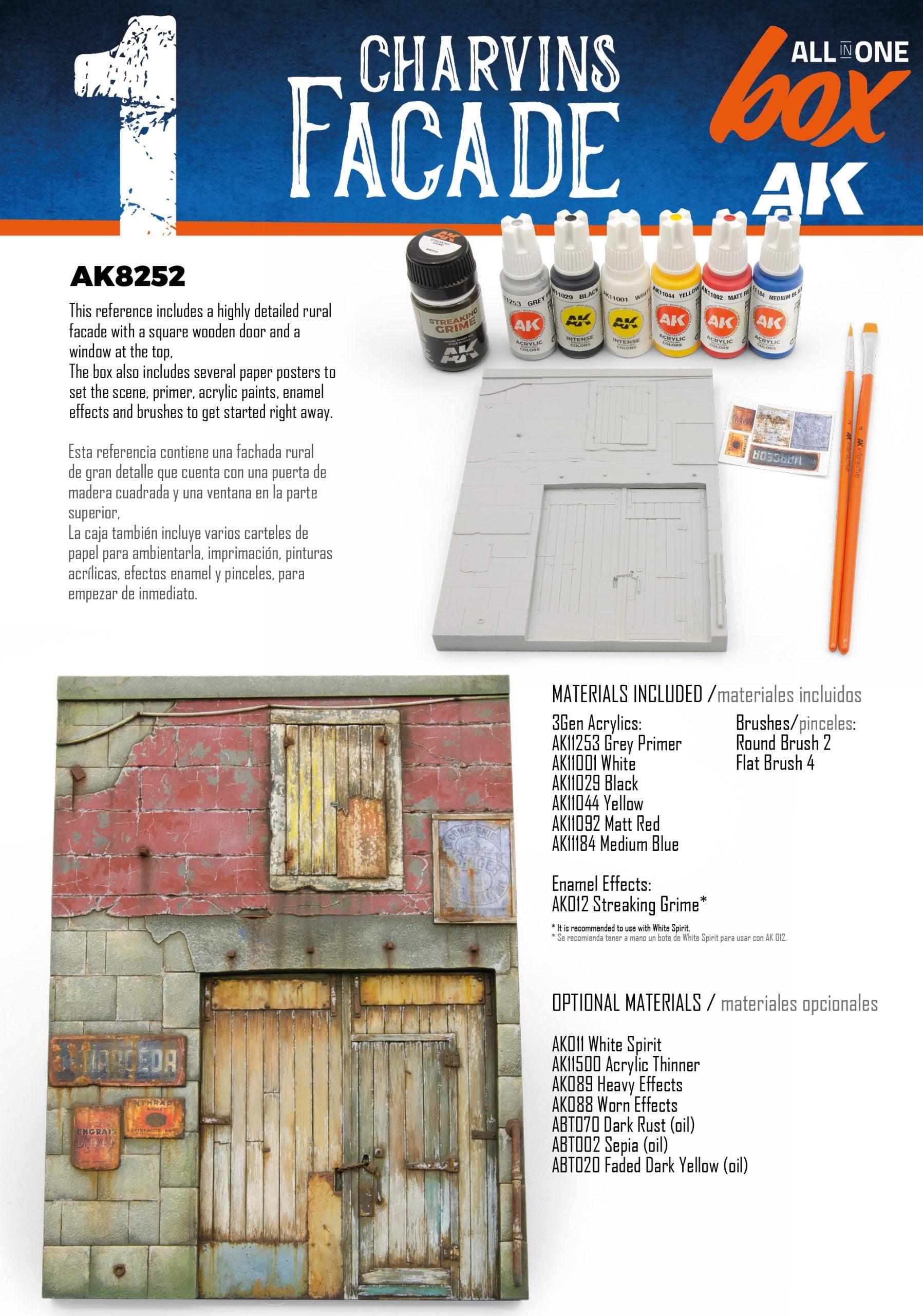 AK Interactive All in One Set Box 1 Charvins Façade AK8252 - Hobby Heaven