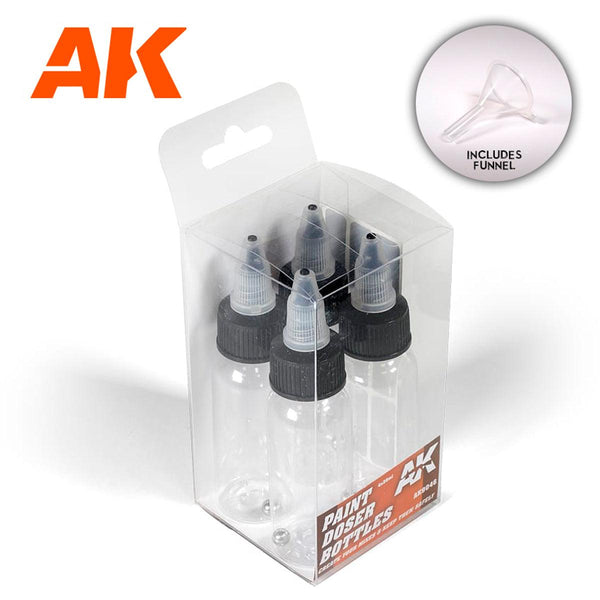 AK Interactive Paint Doser Bottles 4x30ml AK9046 - Hobby Heaven