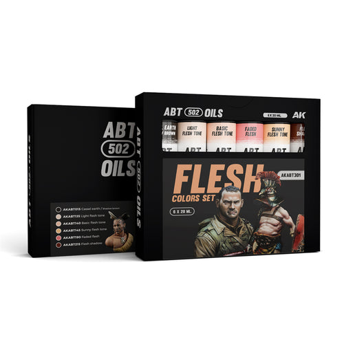 Abteilung 502 Flesh Colors Set AKABT301 box with six 20 ml artist oil paint tubes
