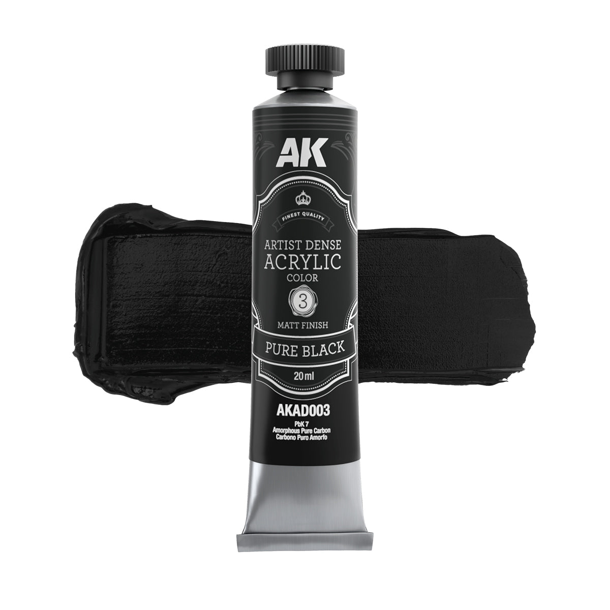 AK Interactive Black & White Acrylic Paint Set – 6x20ml Tubes | AKAD101