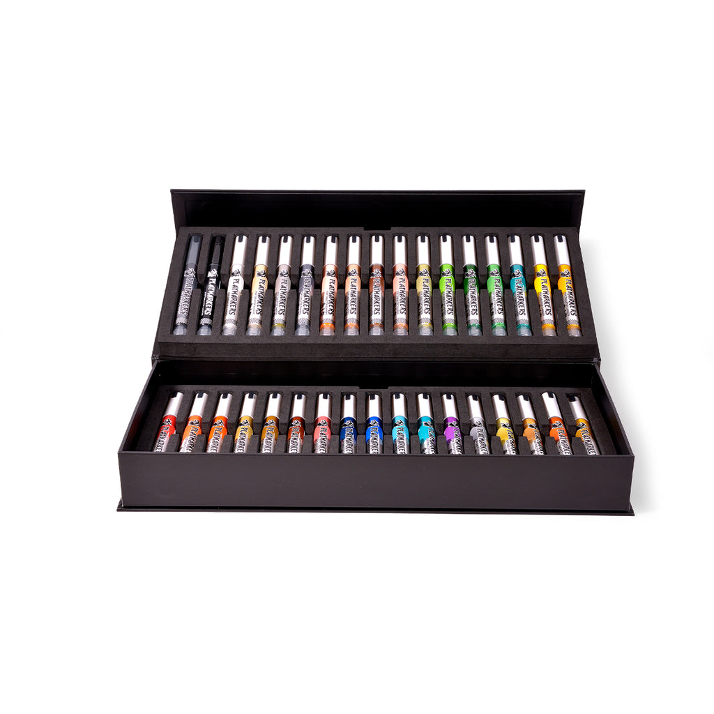 AK Interactive AKM150 Special Box Playmarkers Set - 34 Premium Weathering Markers for Models & Miniatures