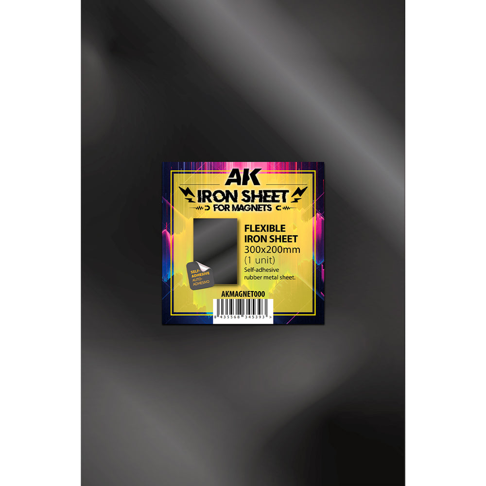 AK Interactive Magnetic Sheets for Miniatures – Self-Adhesive Wargaming Base Magnets (0.9mm)