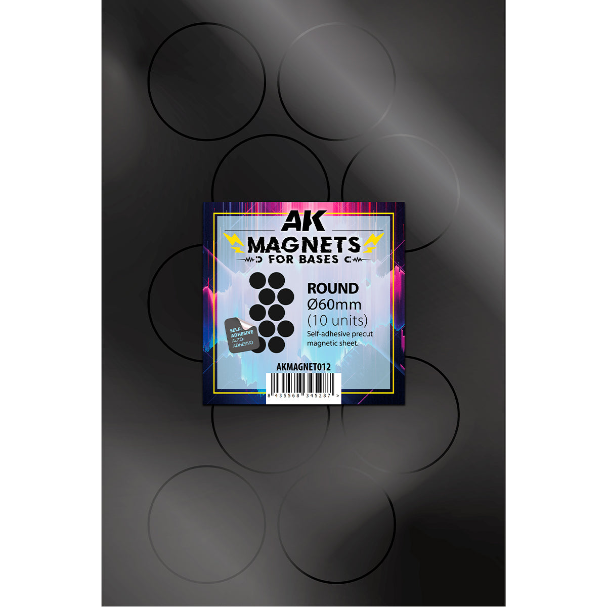 AK Interactive Magnetic Sheets for Miniatures – Self-Adhesive Wargaming Base Magnets (0.9mm)