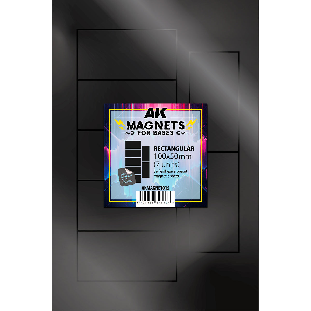 AK Interactive Magnetic Sheets for Miniatures – Self-Adhesive Wargaming Base Magnets (0.9mm)