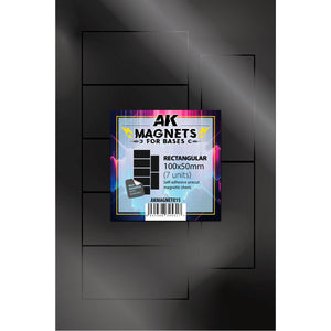 AK Interactive Magnetic Sheets for Miniatures – Self-Adhesive Wargaming Base Magnets (0.9mm)