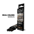 AK Interactive Real Colors Markers Weapons Set RCM103 box containing three acrylic modelling paint markers