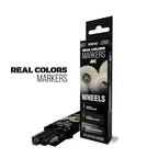 AK Interactive Real Colors Markers Wheels Set RCM102 box containing three acrylic modelling paint markers
