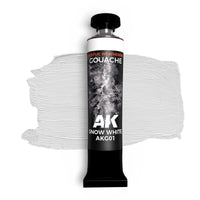 AK Interactive Snow White - AK Gouache (20ml), perfect for snow effects and highlighting in miniature painting and model detailing.
