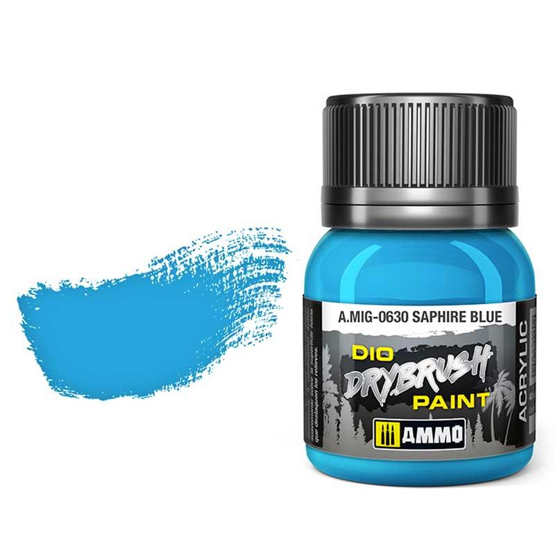 AMMO by MIG Drybrush Saphire Blue MIG0630 - Hobby Heaven