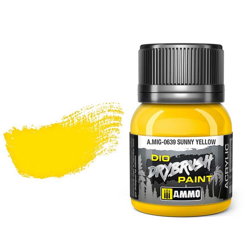 AMMO by MIG Drybrush Sunny Yellow MIG0639 - Hobby Heaven