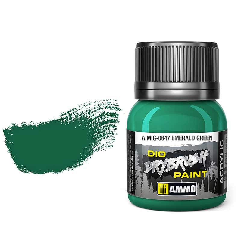 AMMO by MIG Drybrush Emerald Green MIG0647 - Hobby Heaven