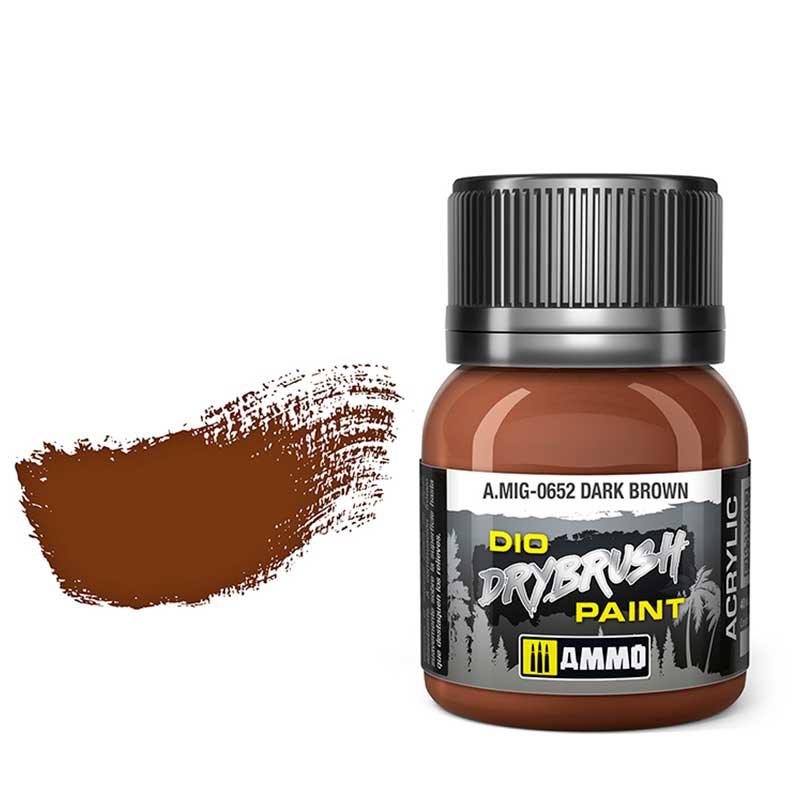 AMMO by MIG Drybrush Dark Brown MIG0652 - Hobby Heaven