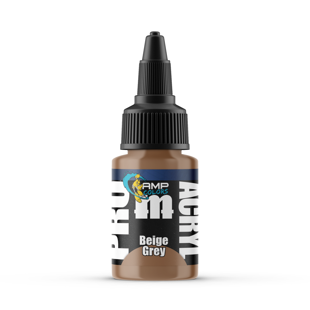 Monument Hobbies Pro Acryl AMP Beige Grey AMP-006 — 22ml bottle with colour swatch