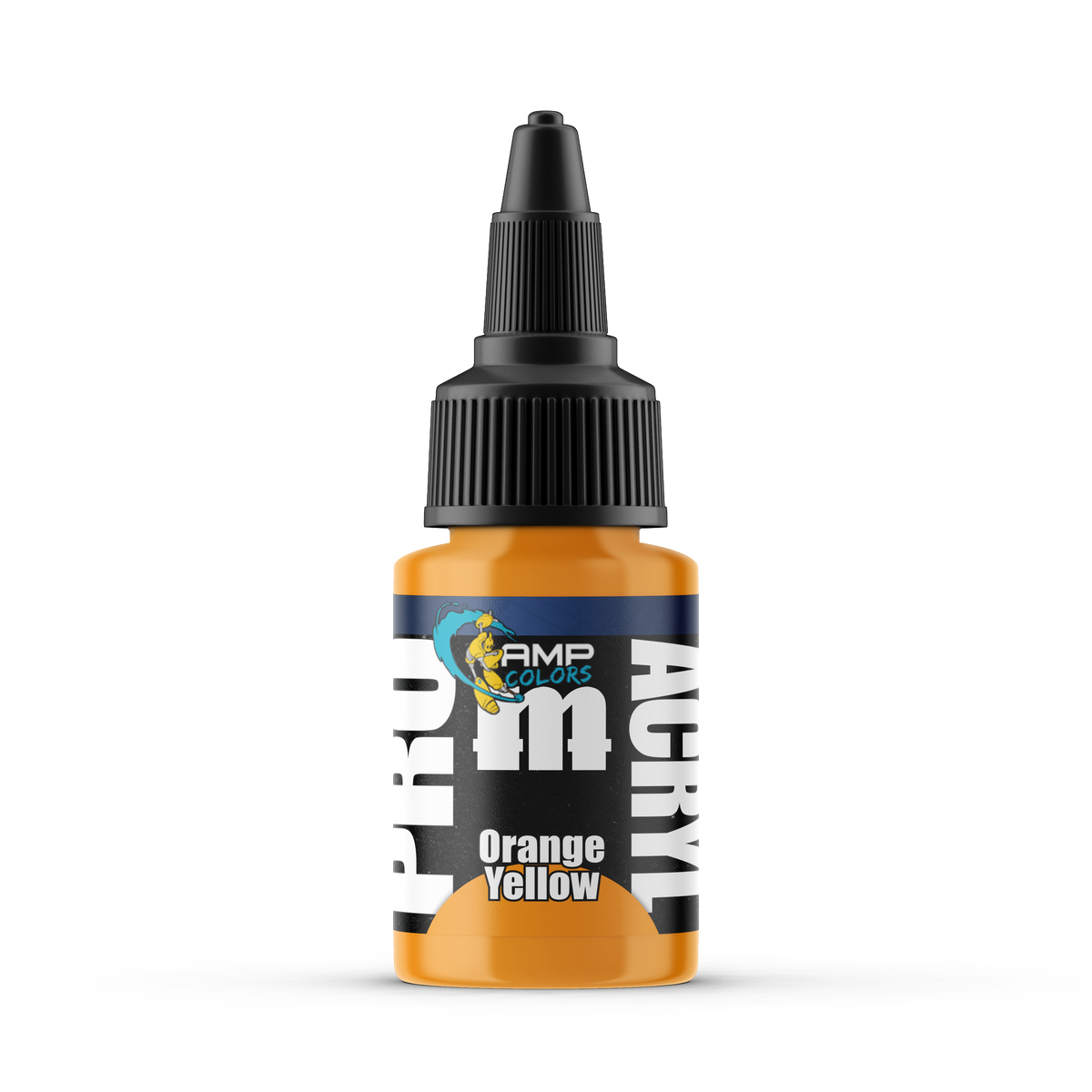 Monument Hobbies Pro Acryl AMP Orange Yellow AMP-007 — 22ml bottle with colour swatch