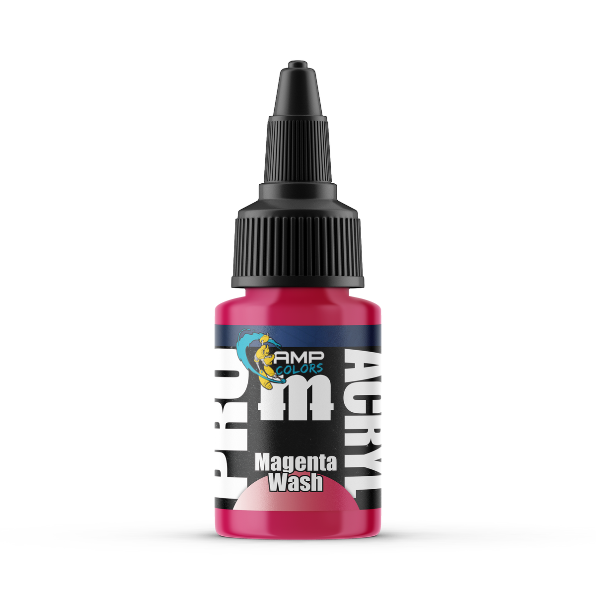 Monument Hobbies Pro Acryl AMP Magenta Wash AMP-011 — 22ml bottle with colour swatch