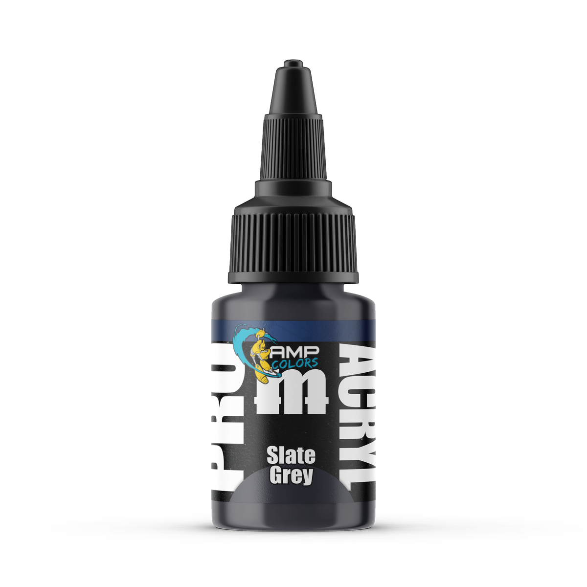Monument Hobbies Pro Acryl AMP Slate Grey AMP-013 — 22ml bottle with colour swatch
