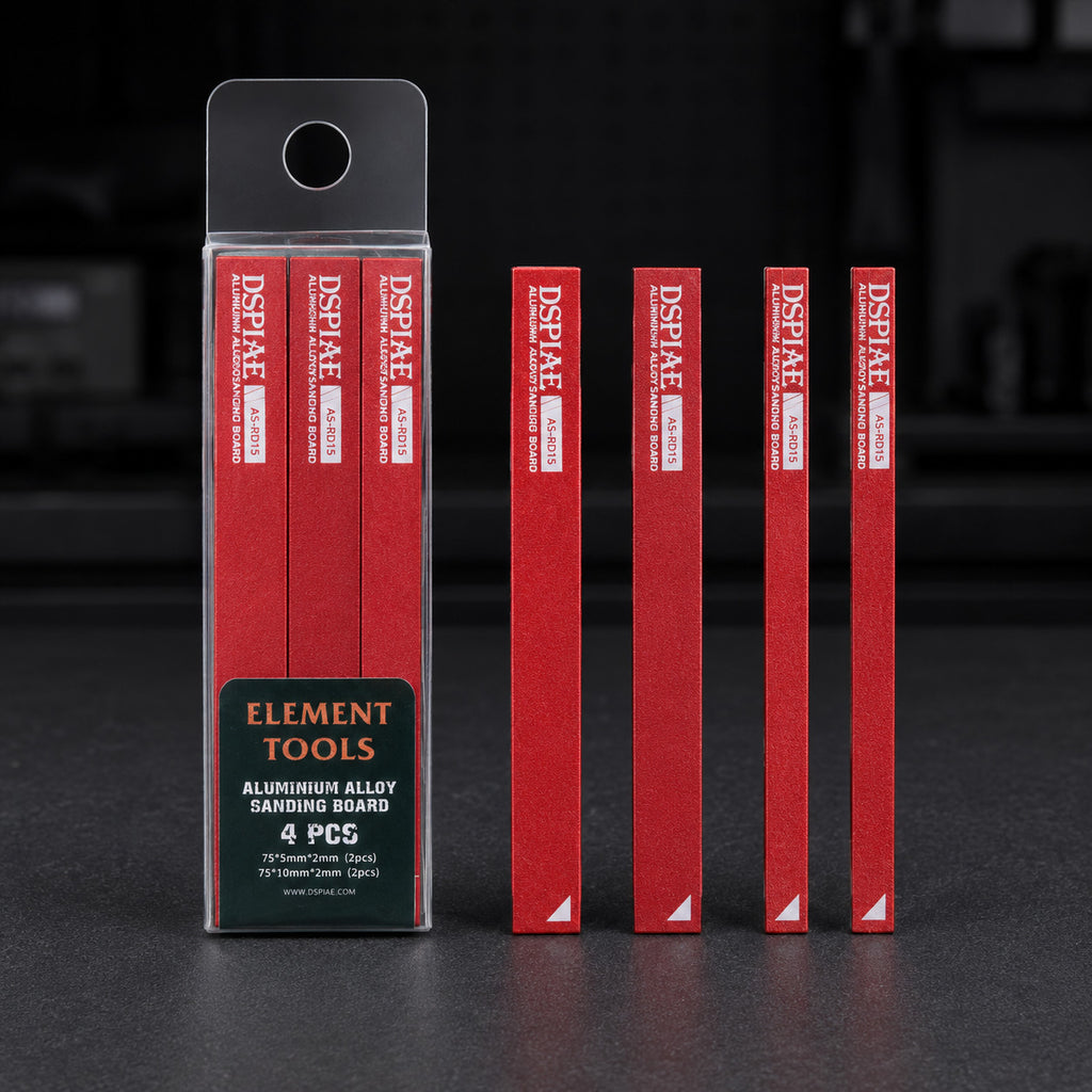 DSPIAE AS-RD15 Aluminium Alloy Sanding Board Red 4pcs