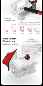 DSPIAE Hobby Cube panel: equal width strips down to 0.5 mm, 44 mm cutting length, 1-10 mm sheet chamfers