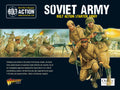 Front view of the Bolt Action Soviet Starter Army box with artwork and product details for WWII tabletop gaming.