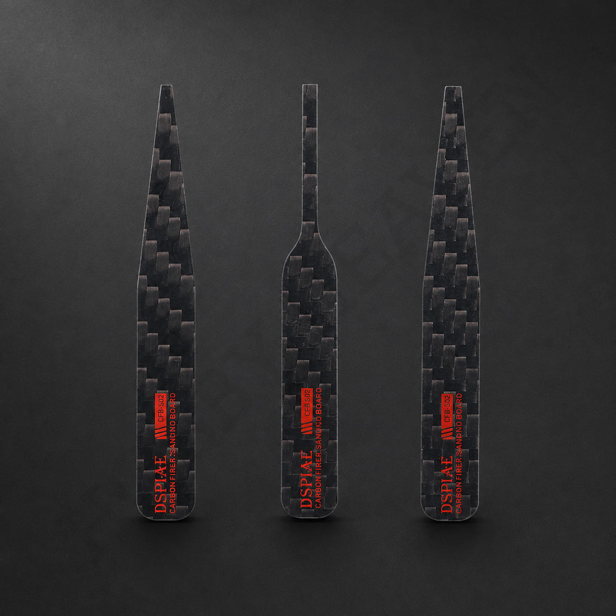 The three sticks of the DSPIAE CFB-S02 set on a dark background, each printed with the set code CFB-S02