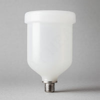 Genuine Iwata 70ml paint cup for spray guns – solvent-resistant plastic pot with screw mount
