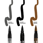 Close-up of the RCM103 Weapons Set showing the Brown, Gun Metal and Flat Black markers