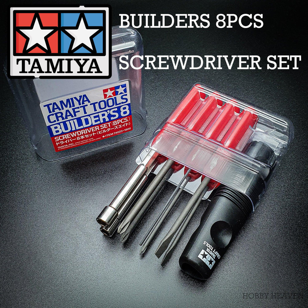 Tamiya Builders 8pcs Screwdriver Set 74023 - Hobby Heaven