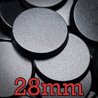 28.5mm Round Plain Plastic Bases

