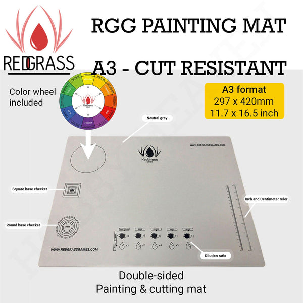 Redgrass Games RGG Painting Mat A3 - Cut resistant RGG-MAT-A3 - Hobby Heaven