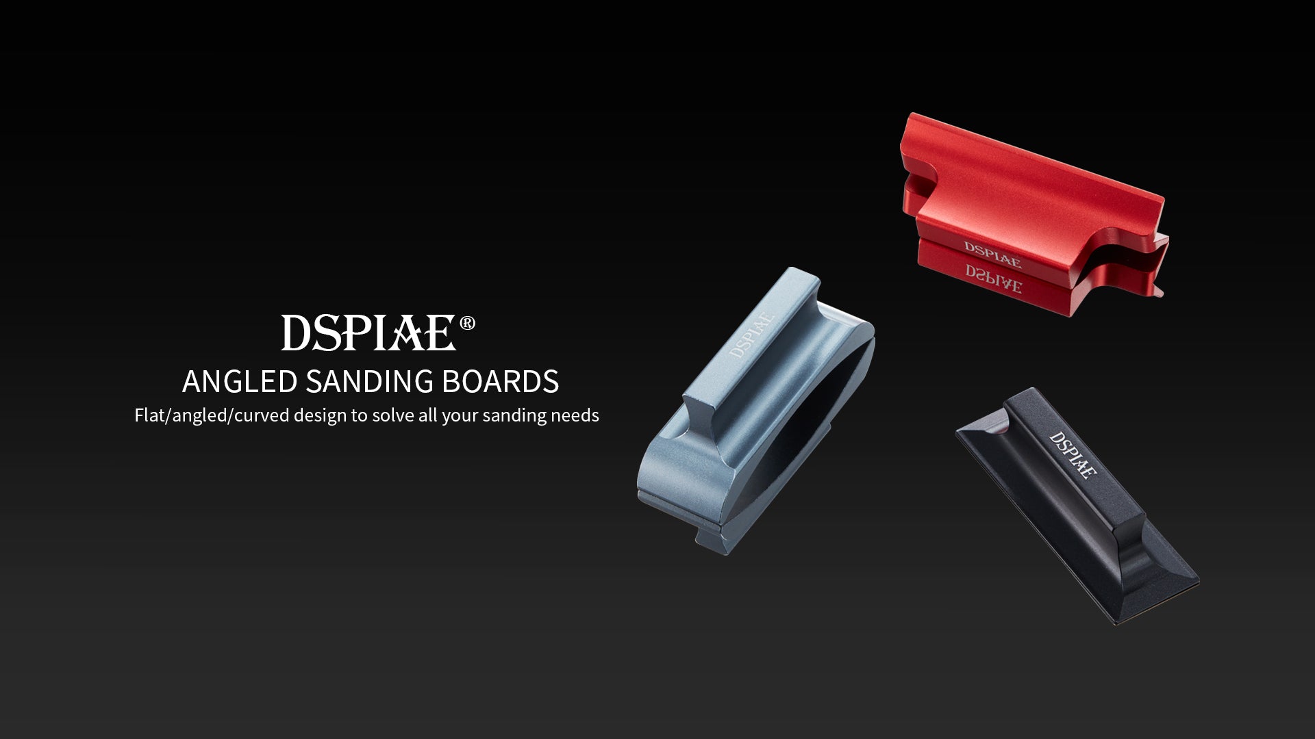 DSPIAE AS-25FPBK Flat Sanding Piece Black