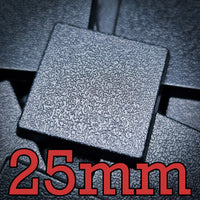 25mm Square Plain Plastic Bases