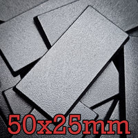 50x25mm Rectangular Plain Plastic Bases
