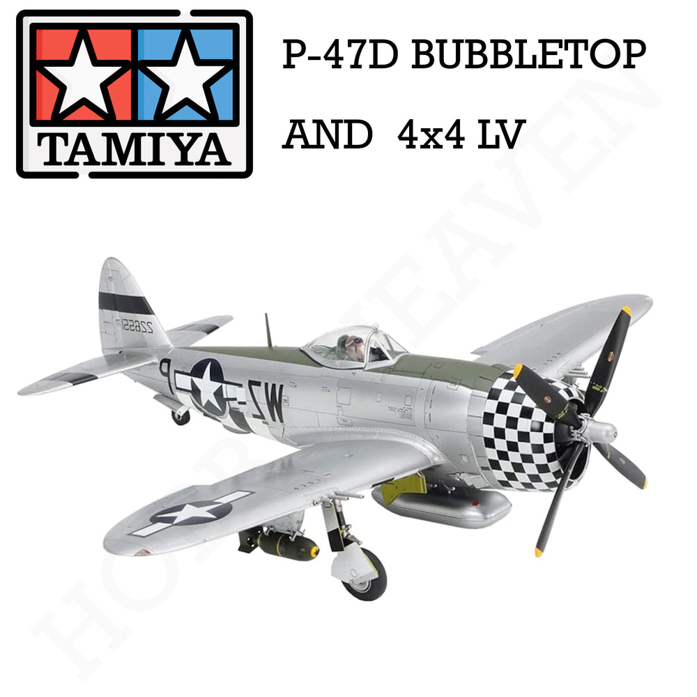 Tamiya 1/48  P-47D Bubbletop & 4x4 LV 25214