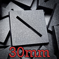 30mm Square Diagonal Slotted Plastic Bases
