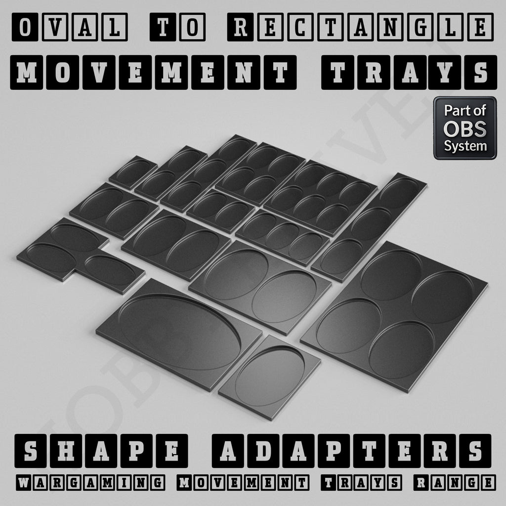 Oval to Rectangle Movement Tray Adapters