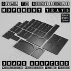 Oval to Rectangle Movement Tray Adapters
