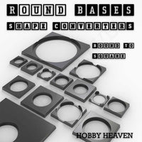 Round to Square Bases Shape and Size Converters 3d Print Full Range
