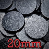 20mm Round Plain Plastic Bases
