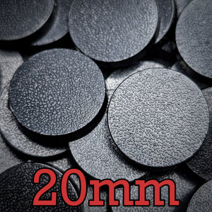 20mm Round Plain Plastic Bases