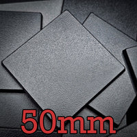 50mm Square Plain Plastic Bases
