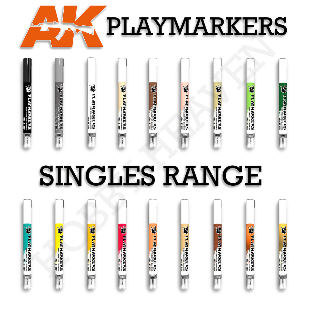 AK Interactive Playmarkers Paint Marker Singles – High-Quality Markers for Models & Miniatures