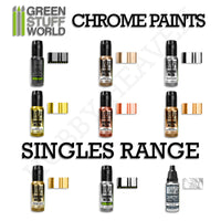 Green Stuff World Chrome Paints 17ml – Mirror Chrome Metallic Colours