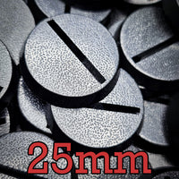 25mm Round Slotted Plastic Bases
